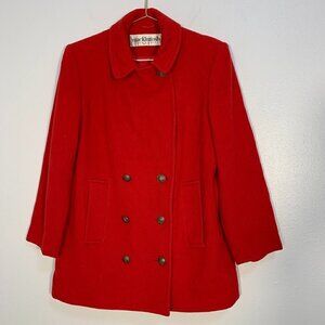 Mackintosh Pea Coat Red Wool Jacket